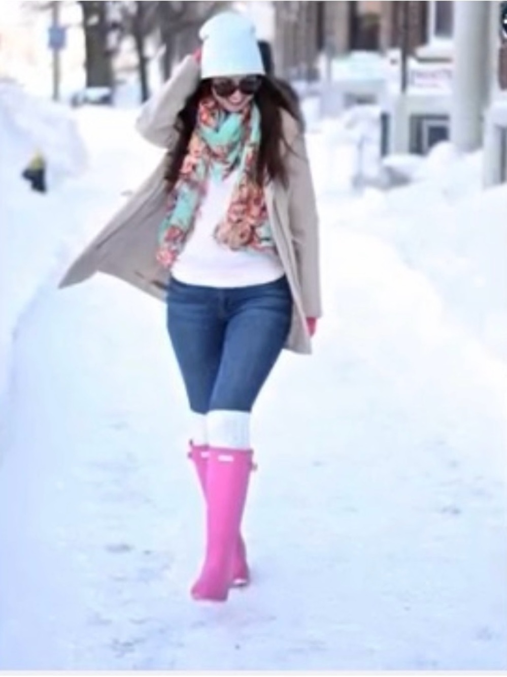 Hunter Women's Hot Pink Tall Waterproof Rain Boots
